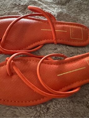 Dolce Vita Orange Strappy Slide Sandals